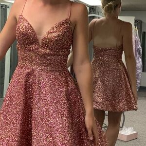 Unique and Fun Pink Glitter Dress